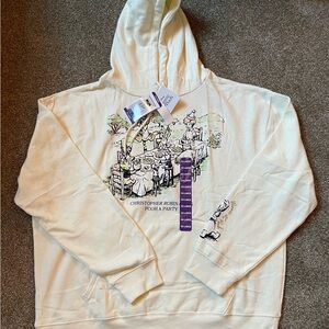 Winnie The Pooh And Friends Hoodie Pullover XXL New Cream Or Ivory